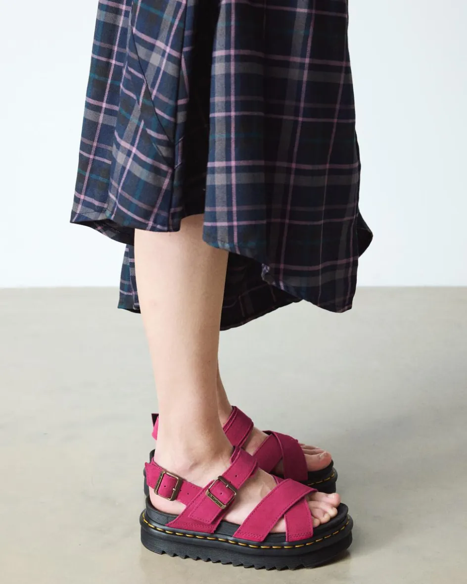Dr. Martens Last Chance Styles*VOSS II SUEDE SANDALS Greasy Suede