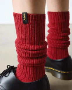 Dr. Martens Accessories|Accessories*WARMWAIR ORGANIC COTTON BLEND SOCKS in Vibrant Red VIBRANT RED — Organic Cotton Blend