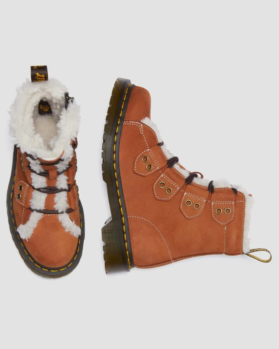 Dr. Martens Last Chance Styles|Last Chance Styles*Women's 1460 Lace to Toe Fur Lined Buttersoft Lace Up Boots in Tan Tan — Buttersoft Wp