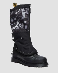 Dr. Martens Winter Boots|Last Chance Styles*14xx Removable Gaiters Sub Boots in Black Black+White