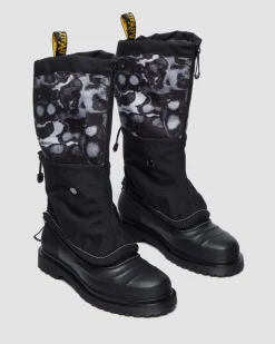 Dr. Martens Winter Boots|Last Chance Styles*14xx Removable Gaiters Sub Boots in Black Black+White