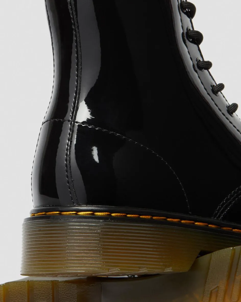 Dr. Martens Youth & 8-14 Years*Youth 1460 Patent Leather Lace Up Boots in Black Black — Patent Lamper