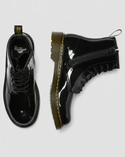Dr. Martens Youth & 8-14 Years*Youth 1460 Patent Leather Lace Up Boots in Black Black — Patent Lamper
