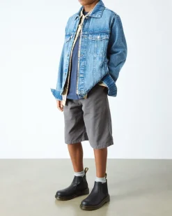 Dr. Martens Youth & 8-14 Years*Youth 2976 Softy T Leather Chelsea Boots in Black Black — Softy T