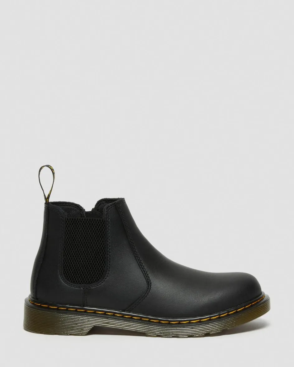 Dr. Martens Youth & 8-14 Years*Youth 2976 Softy T Leather Chelsea Boots in Black Black — Softy T