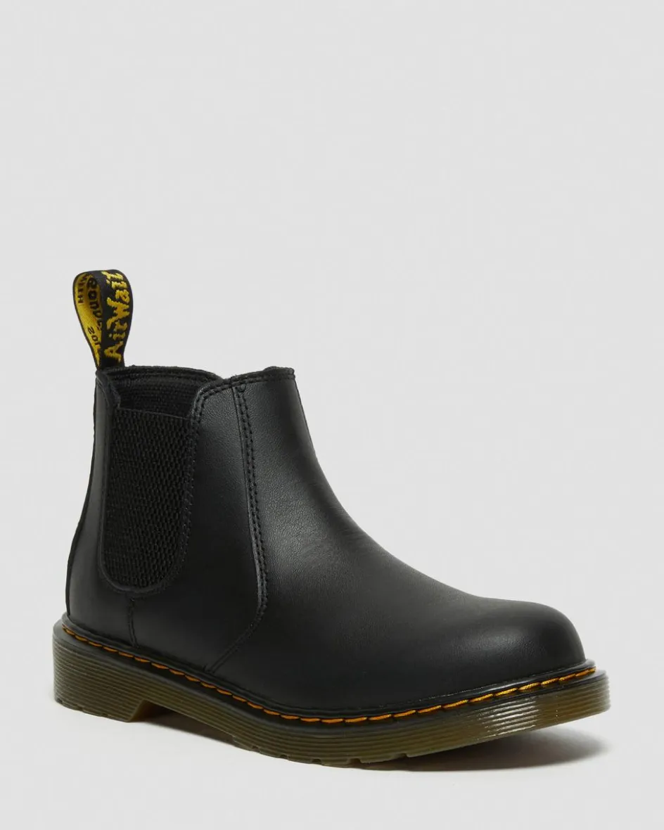 Dr. Martens Youth & 8-14 Years*Youth 2976 Softy T Leather Chelsea Boots in Black Black — Softy T