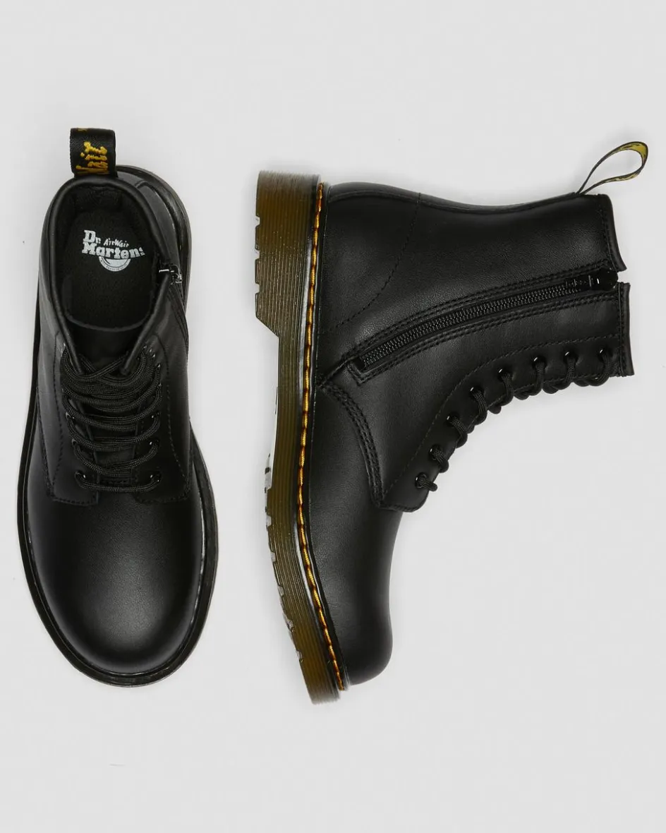 Dr. Martens Youth & 8-14 Years*Youth 1460 Softy T Leather Lace Up Boots in Black Black — Softy T