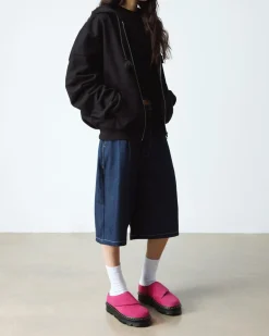 Dr. Martens Last Chance Styles|Last Chance Styles*Zebzag Anywair Suede Mules in Fuchsia Pink FUCHSIA PINK — Bronx Suede