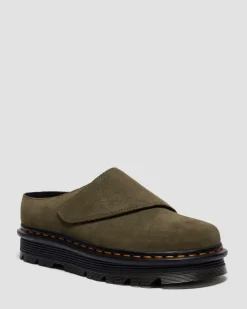 Dr. Martens Last Chance Styles|Last Chance Styles*Zebzag Anywair Suede Mules in Olive Olive — Bronx Suede