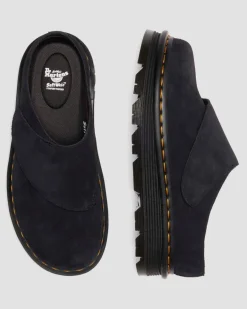 Dr. Martens Mules|Shoes*Zebzag Anywair Suede Mules in Black Black — Bronx Suede