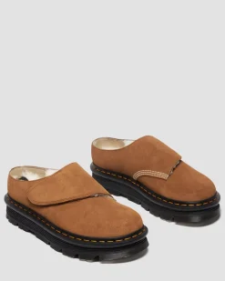 Dr. Martens Winter Boots|Last Chance Styles*Zebzag AnyWair Warm Lined Suede Mules in Desert Brown Desert Brown — Bronx Suede