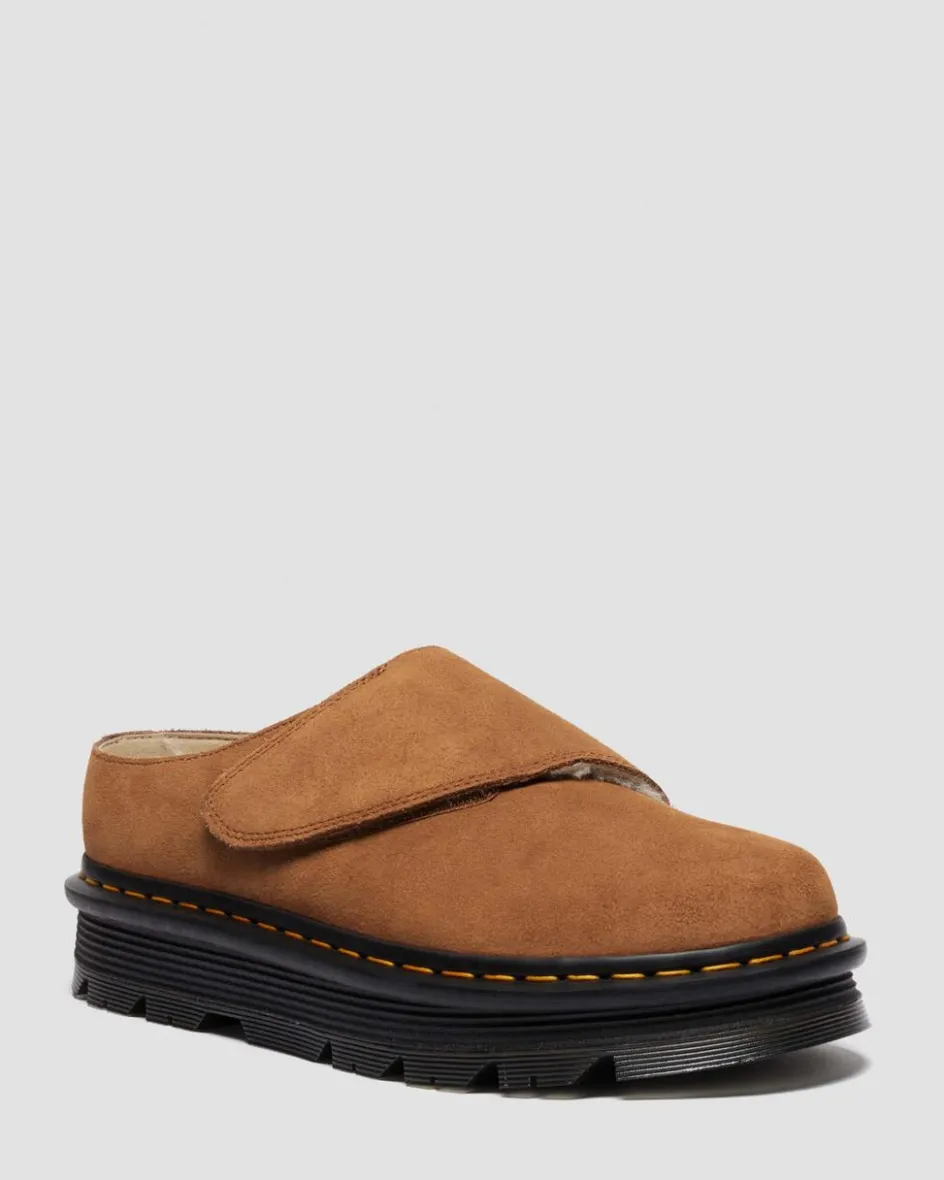 Dr. Martens Winter Boots|Last Chance Styles*Zebzag AnyWair Warm Lined Suede Mules in Desert Brown Desert Brown — Bronx Suede