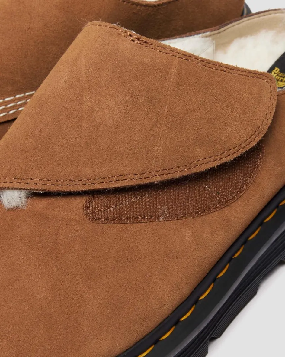 Dr. Martens Winter Boots|Last Chance Styles*Zebzag AnyWair Warm Lined Suede Mules in Desert Brown Desert Brown — Bronx Suede