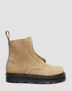 Dr. Martens Last Chance Styles*ZEBZAG LACELESS in Savannah Tan Savannah Tan — E.H.Suede