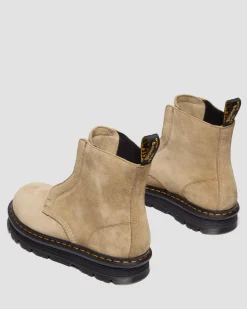 Dr. Martens Last Chance Styles*ZEBZAG LACELESS in Savannah Tan Savannah Tan — E.H.Suede