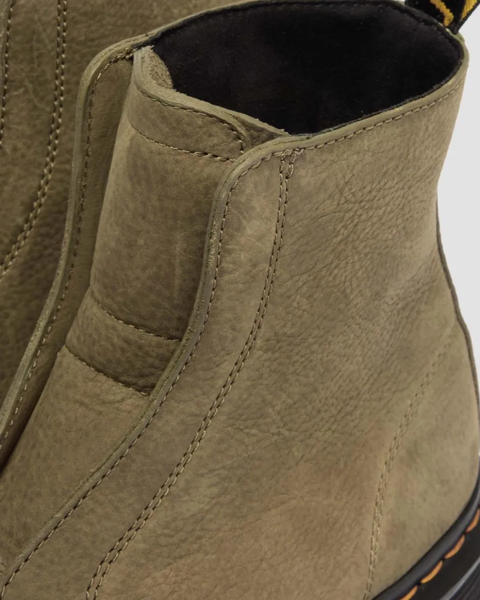 Dr. Martens New And Featured|Boots*Zebzag Laceless Nubuck Boots in Dms Olive DMs Olive — Tumbled Nubuck