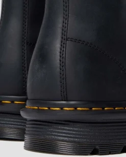 Dr. Martens Boots|Zebzag: The Art Of Comfort*Zebzag Laceless Slip On Leather Boots in Black Black — Wyoming