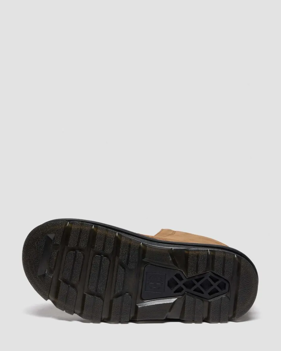 Dr. Martens Winter Boots|Last Chance Styles*ZEBZAG LACELESS WARM LINED SLIP ON NUBUCK BOOTS in Desert Brown DESERT BROWN — Milled Nubuck Wp