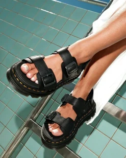 Dr. Martens New And Featured|Sandals*Zebzag Pisa Platform Sandals in Black Black — Pisa