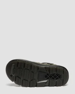Dr. Martens Mules|Shoes*Zebzag Quilted Canvas Platform Mules in Dms Olive Green DMs Olive Green — Econyl Woven WR+Grizzly
