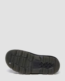 Dr. Martens Mules|Shoes*Zebzag Suede Casual Slingback Platform Mules in Black Black — E.H.Suede