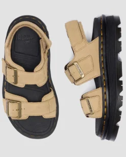Dr. Martens New And Featured|Sandals*Zebzag Suede Platform Sandals in Savannah Tan Savannah Tan — E.H.Suede