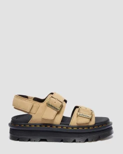 Dr. Martens New And Featured|Sandals*Zebzag Suede Platform Sandals in Savannah Tan Savannah Tan — E.H.Suede