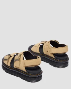 Dr. Martens New And Featured|Sandals*Zebzag Suede Platform Sandals in Savannah Tan Savannah Tan — E.H.Suede