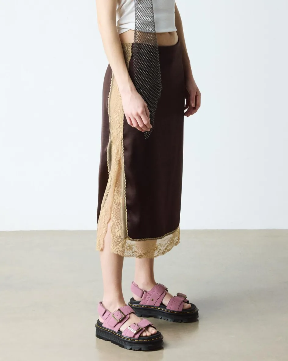 Dr. Martens New And Featured|Sandals*Zebzag Suede Platform Sandals in Dusty Rose Dusty Rose — E.H.Suede