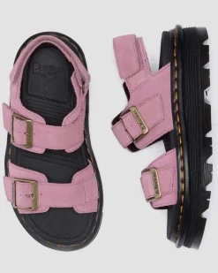 Dr. Martens New And Featured|Sandals*Zebzag Suede Platform Sandals in Dusty Rose Dusty Rose — E.H.Suede