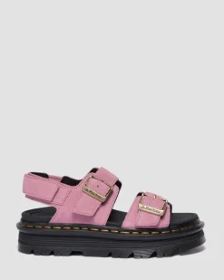 Dr. Martens New And Featured|Sandals*Zebzag Suede Platform Sandals in Dusty Rose Dusty Rose — E.H.Suede